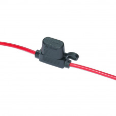 Bladsäkringshållare röd 30a,18cm inguten kabel 2,5kvmm