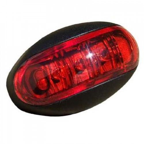 Position LED röd 12-24V, 3st LED 60x36mm