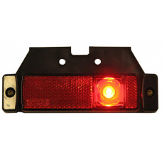 Strands Positionsljus LED röd 12-24V, med fäste. E-märkt.