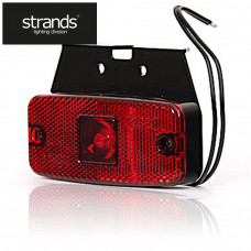 Strands Positions LED 111x50mm röd, 12-24V 5m kabel, E-märkt
