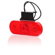 Strands Pos. ljus röd 12-24V med fäste och reflex. LED