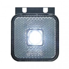 Strands Positionsljus vit LED 12-24V, inkl. vinkelfäste E-märkt