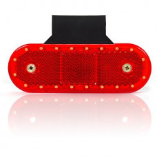 Strands Positionsljus röd LED 12-24V,inkl. vinkelfäste