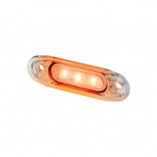 Strands sido.mark orange vitt glas LED, 79x26mm 5m kabel