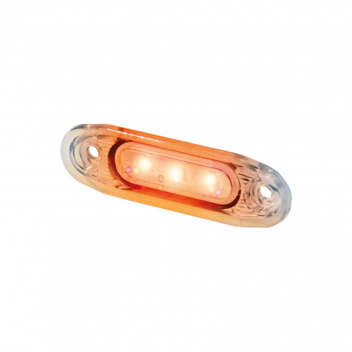 Strands sido.mark orange vitt glas LED, 79x26mm 5m kabel