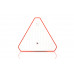 Reflex trekantig röd (släp),134x153,2mm. skruvhål.