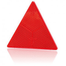 Strands reflex trekantig röd (släp),135x155mm. skruv på baksidan