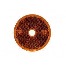 Strands reflex orange rund 60mm m. hål 4-pack,e-märkt.