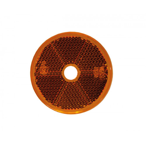 Strands reflex orange rund 60mm m. hål 4-pack,e-märkt.