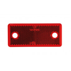 Strands reflex röd rektangulär 96x42mm,med hål. e-märkt.