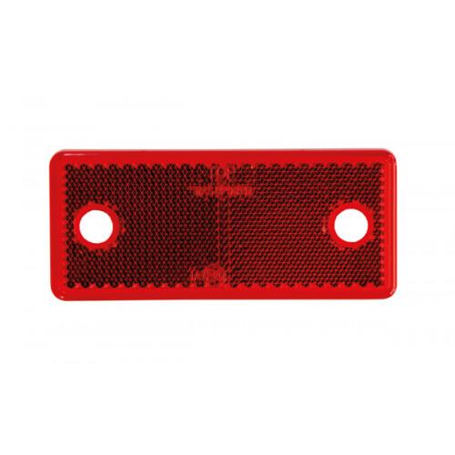 Strands reflex röd rektangulär 96x42mm 4-pack,med hål. e-märkt.