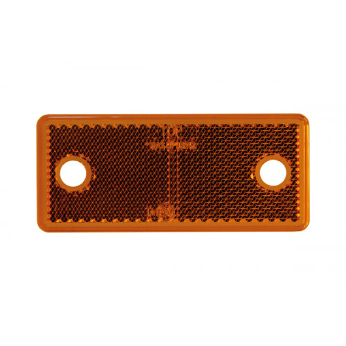 Strands reflex orange rektang. 96x42mm,med hål. e-märkt.