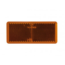 Strands reflex orange rektang. 96x42mm,med tejp. e-märkt.