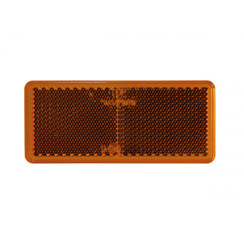 Strands reflex orange rektang. 96x42mm 4-pack,med tejp. e-märkt.