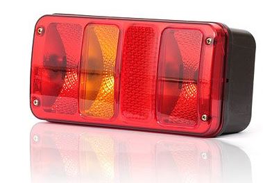Product Image for Strands Baklampa med Reflex 12-24V, färgad lins Röd/Orange (med NPB) Glödlampa