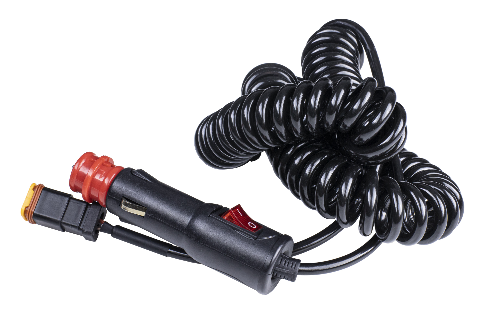 Product Image for Strands kabel med dt-kontakt + ciggplugg,5m kabel, 12-24v dc, on/off-knapp