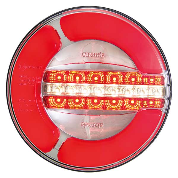 Product Image for Strands Baklampa LED 3 Kammare 12-24V, 142mm Diameter Pos/Back/Dimm