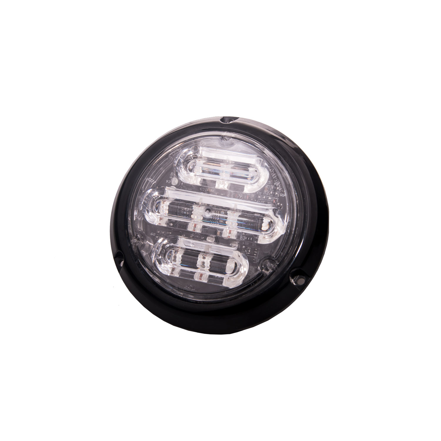Product Image for Blixtljus Rund 12-32V, Svart Sarg Orange Ljus