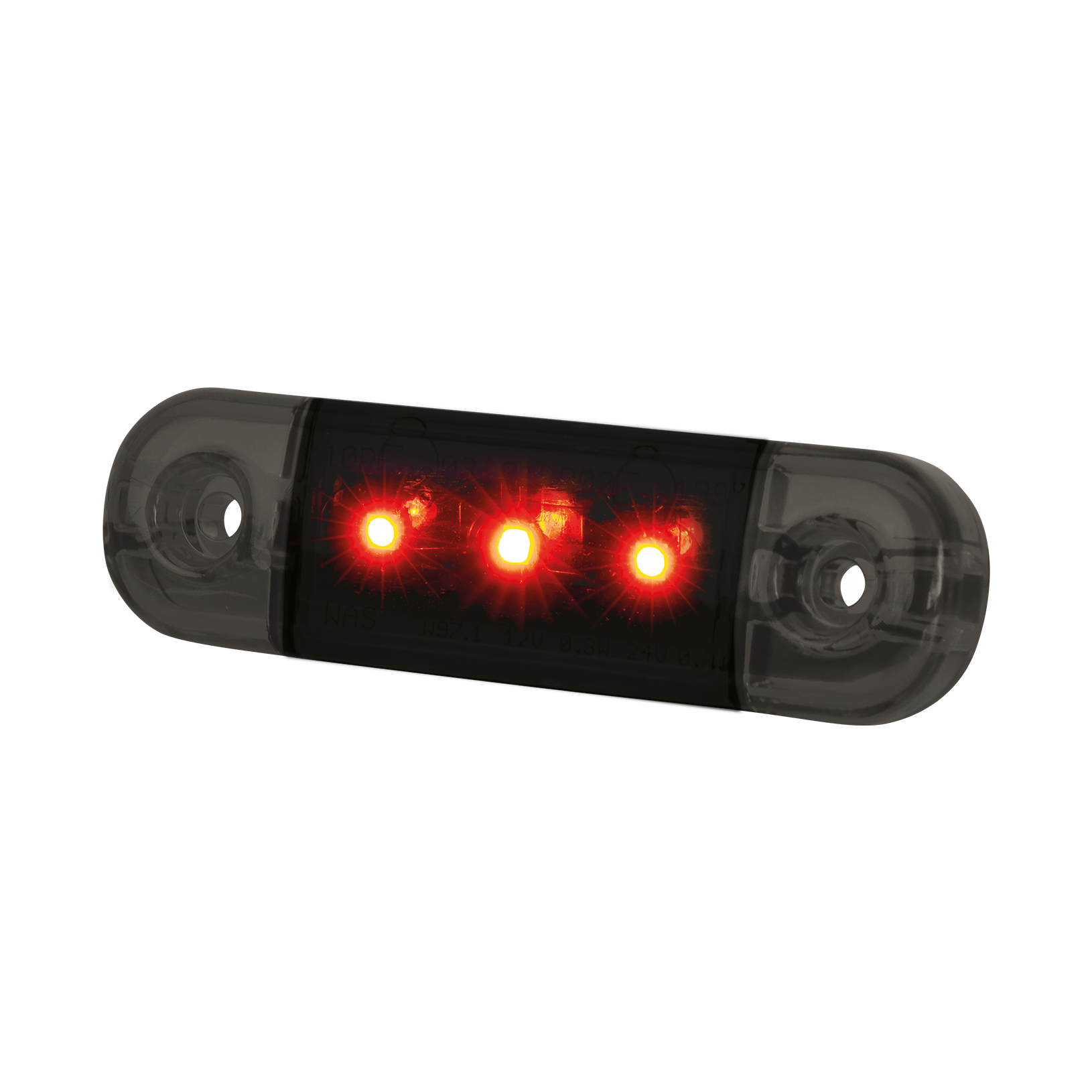 Product Image for Dark Knight Slim Positionsljus 3 LED, röda LED, klart glas