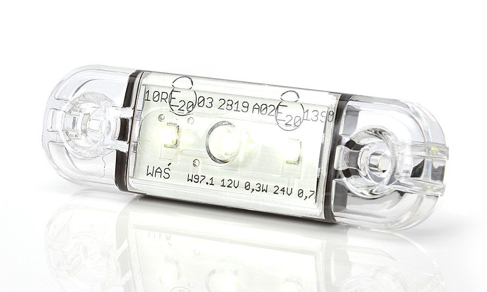 Product Image for Strands sidomarkering klart glas orange Slim 3 LED, 9-36V IP68. E-märkt.