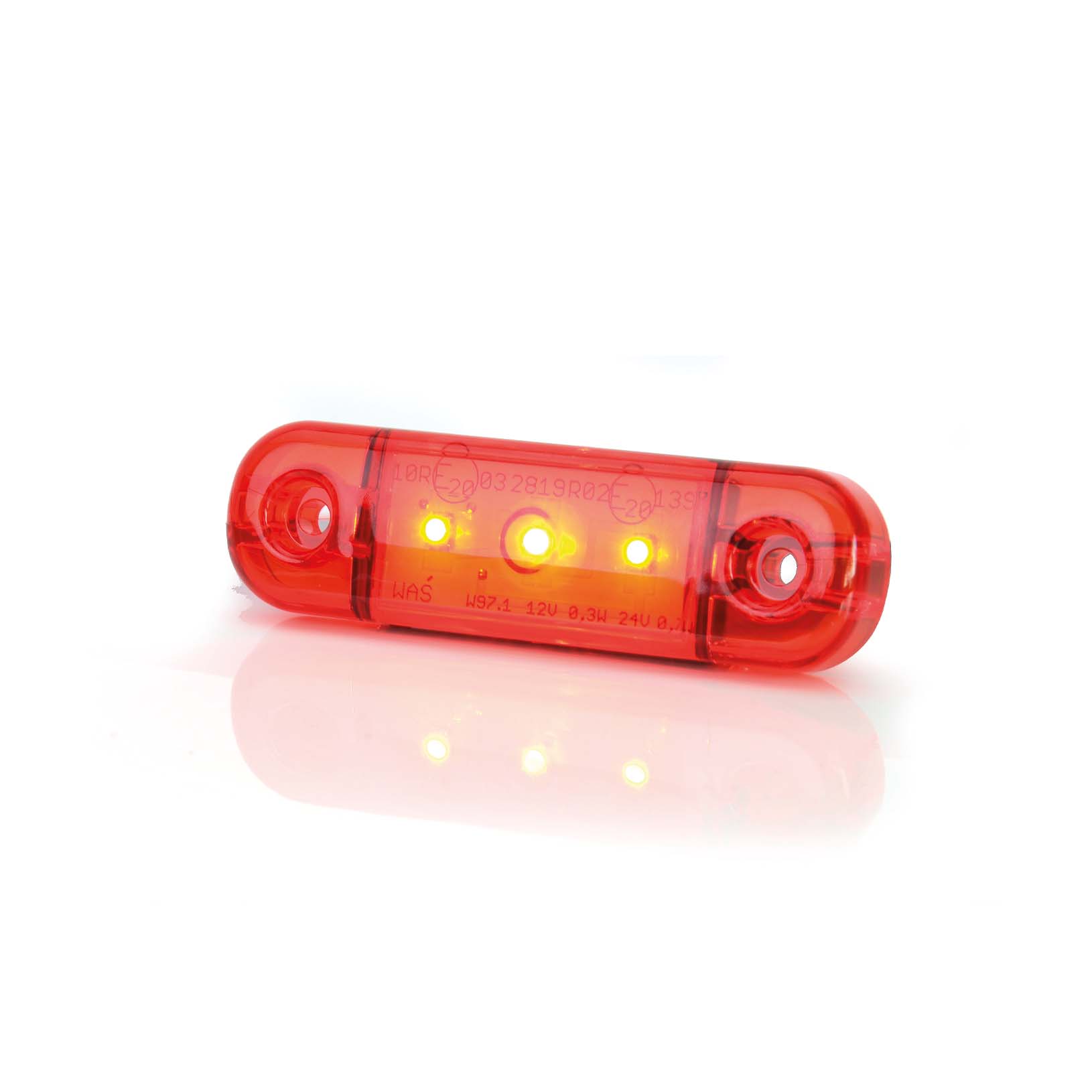 Product Image for Strands Positionsljus röd slim 3 LED,9-36V IP68. E-märkt.
