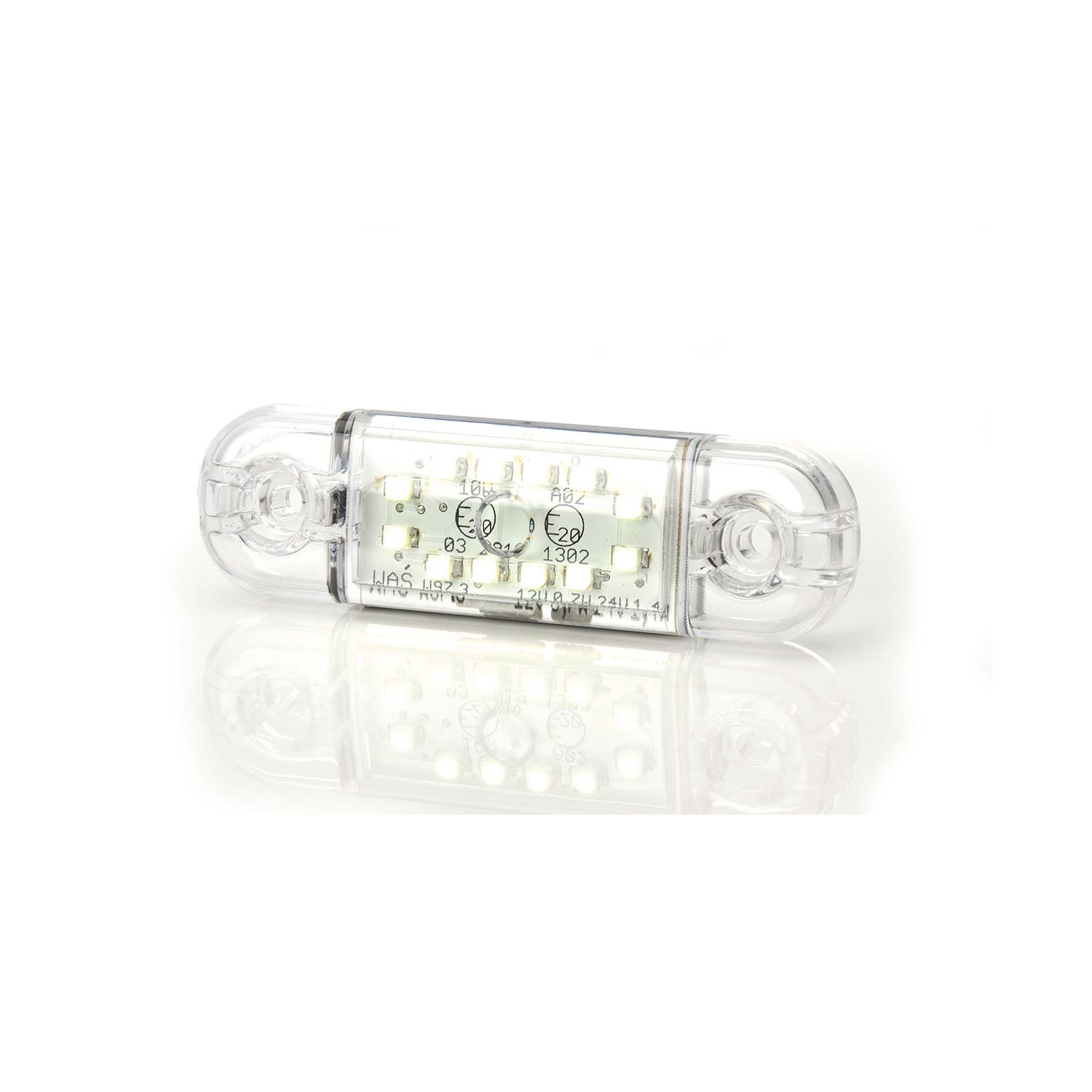 Product Image for Strands Positionsljus vit Slim 12 LED, 9-36V IP68. E-märkt.