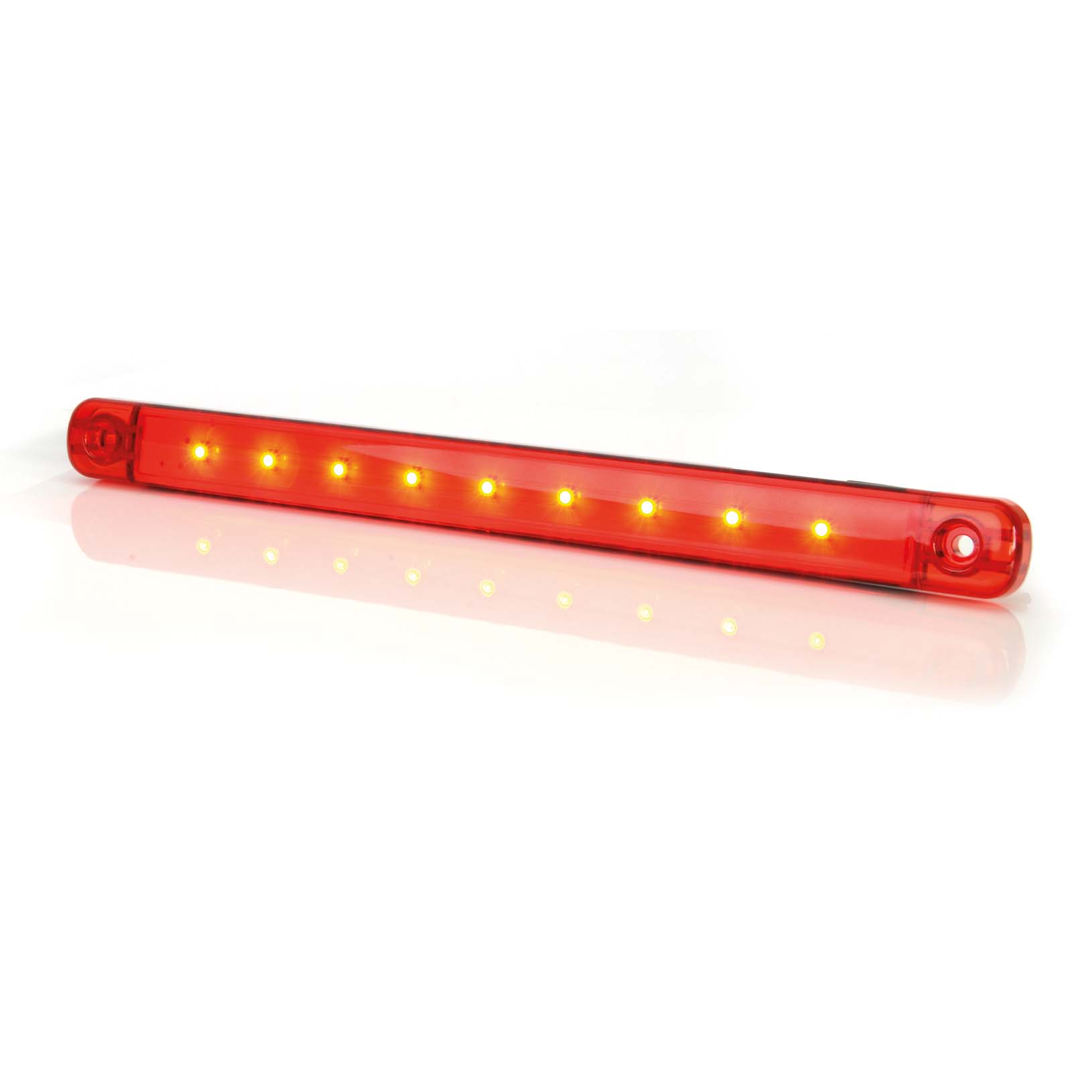 Product Image for Strands Positionsljus röd slim 9 LED, 9-36V IP68. E-märkt.