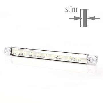 Product Image for Strands Positionsljus vit Slim 9 LED 10m mantlad kabel, 9-36V IP68. E-märkt.