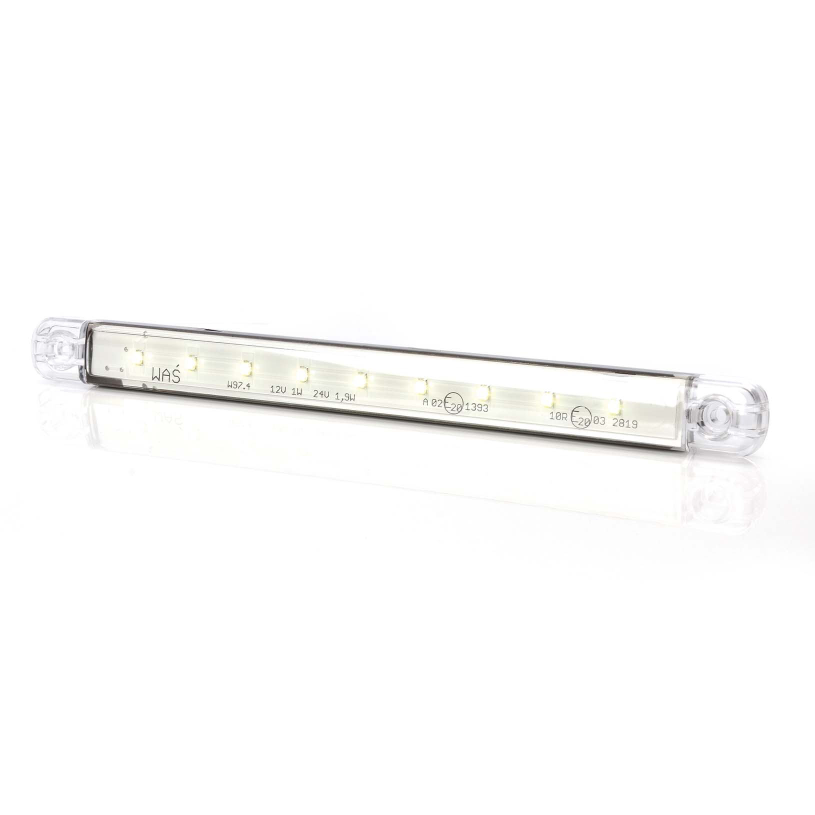 Product Image for Strands Positionsljus vit Slim 9 LED,9-36V IP68. E-märkt.