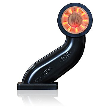 Product Image for Strands Gummiarm vit/röd LED Vänster, klarglas. E-märkt 12-24V