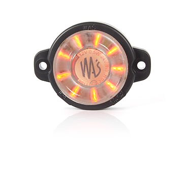 Product Image for Strands Positionsljus röd rund, klarglas. 12-24V