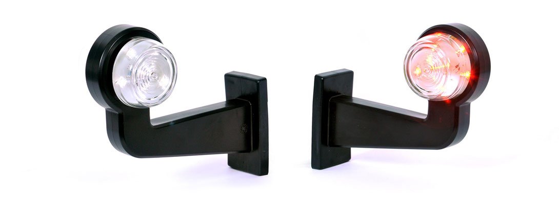 Product Image for Strands Gummiarm Komplett Höger LED, vit/röd - klart glas 12-24V DC