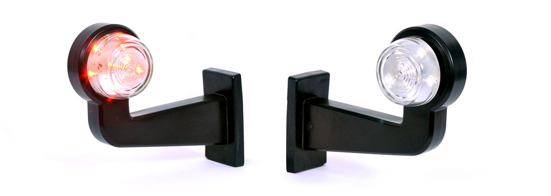 Product Image for Strands Gummiarm Komplett Vänster LED, vit/röd - klart glas 12-24V DC