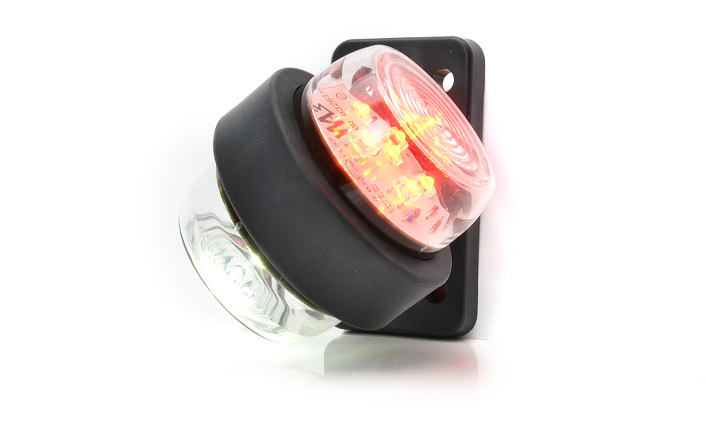 Product Image for Strands Komplett Kort Gummiarm, klar lins Positionsljus vit och röd.