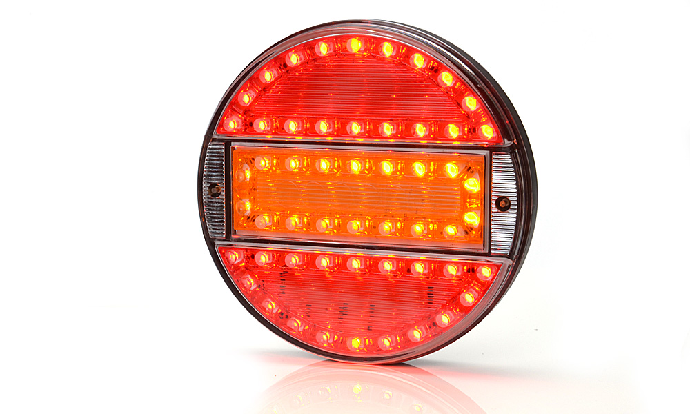 Product Image for Strands Rund LED 3 Kammare 12-24V, 142mm Diameter Färgad lins