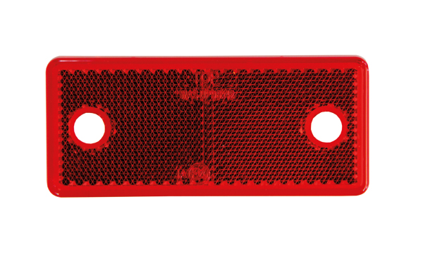 Product Image for Strands reflex röd rektangulär 96x42mm 4-pack,med hål. e-märkt.