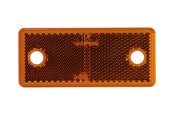 Product Image for Strands reflex orange rektang. 96x42mm,med hål. e-märkt.