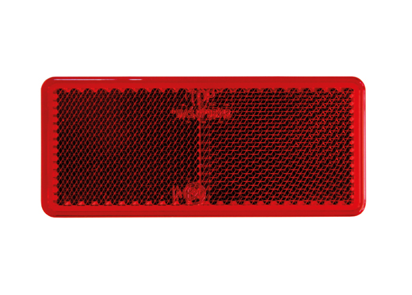 Product Image for Strands reflex röd rektangulär 96x42mm 4-pack,med tejp. e-märkt.