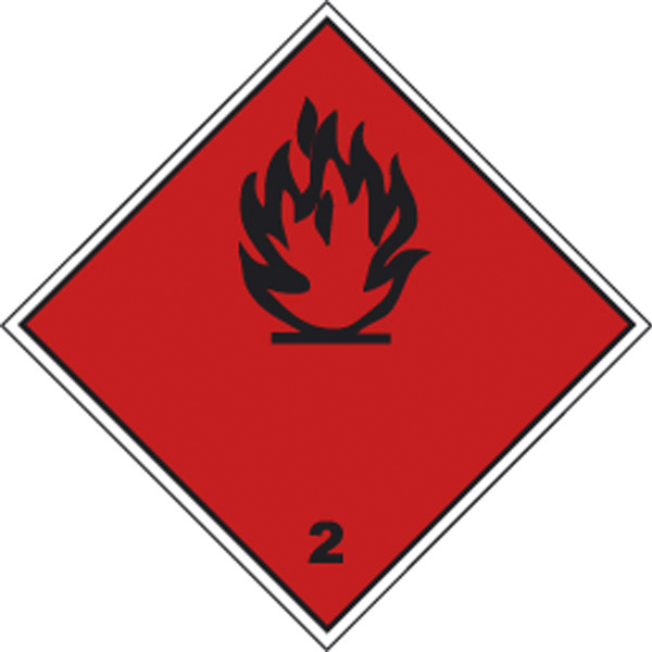 Product Image for Adr etikett "flammable gases",250x250mm "2"
