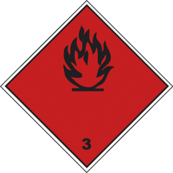 Product Image for Adr etikett "inflammable sub.",250x250mm "3"