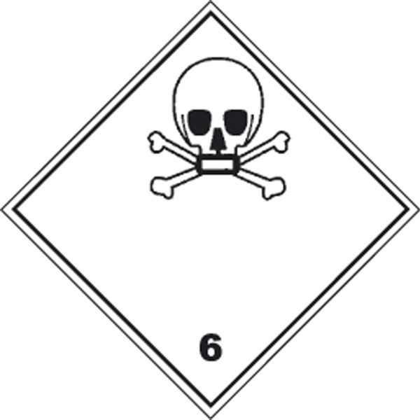 Product Image for Adr etikett "toxic substances",250x250mm "6"