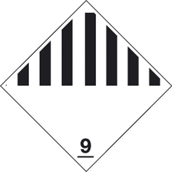 Product Image for Adr etikett "general danger",250x250mm "9"