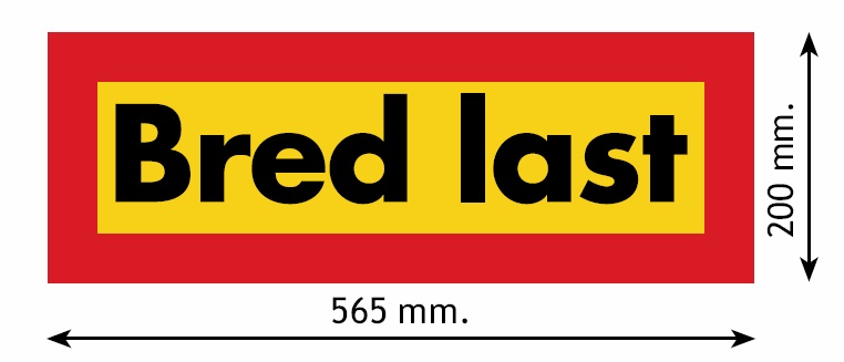 Product Image for Bredlast skylt 565x200x2mm,alu skylt