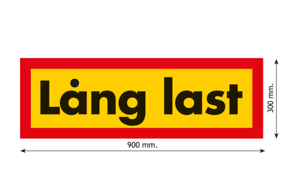 Product Image for Lång last skylt 900x300x2mm,,aluminium.
