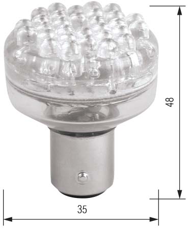 Product Image for Bay15D 12V 21/5W 24LED vit