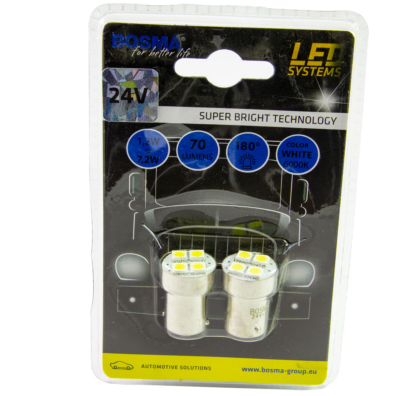 Product Image for BA15S 24V 5W 4LED vit