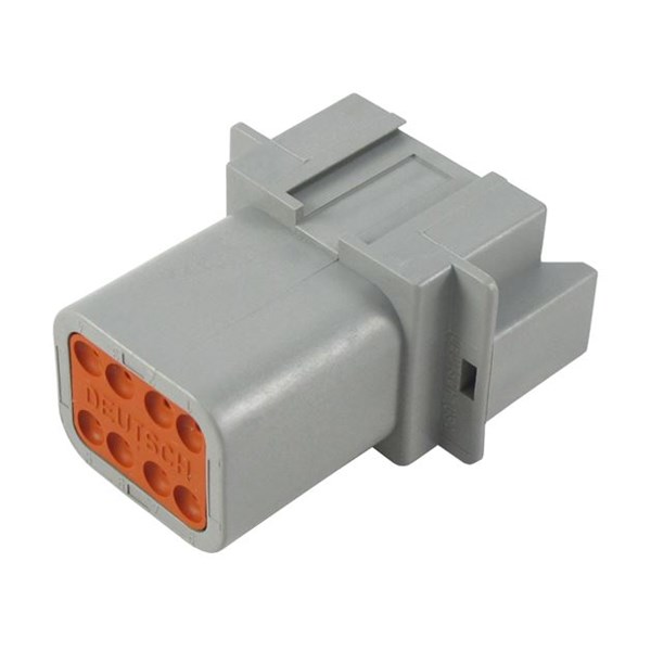 Product Image for Kontakthus deutsch, receptacle,,8-pol, grå