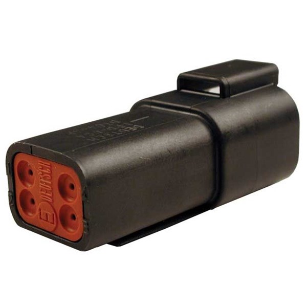 Product Image for Kontakthus deutsch, receptacle,,4-pol, svart