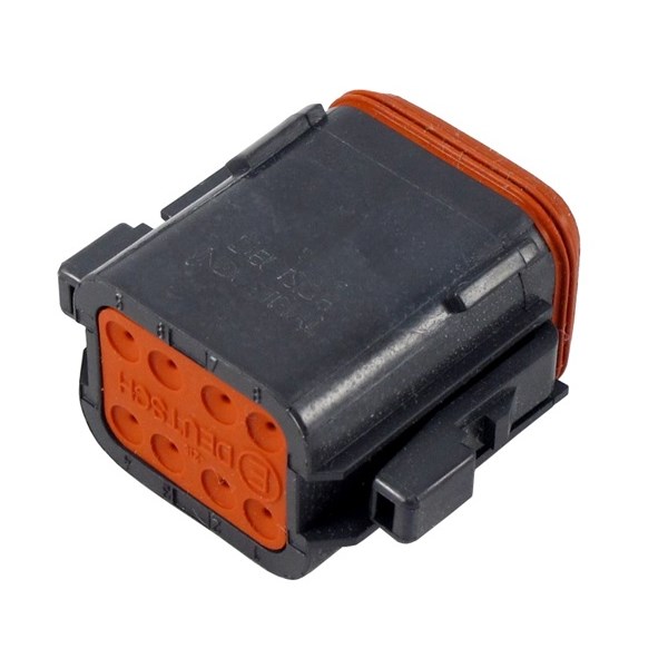 Product Image for Kontakthus deutsch, plug,,8-pol, svart