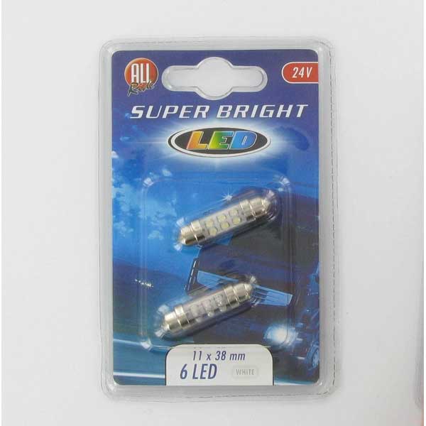Product Image for SV8.5 24V Spollampa 11x38,6 LED vit